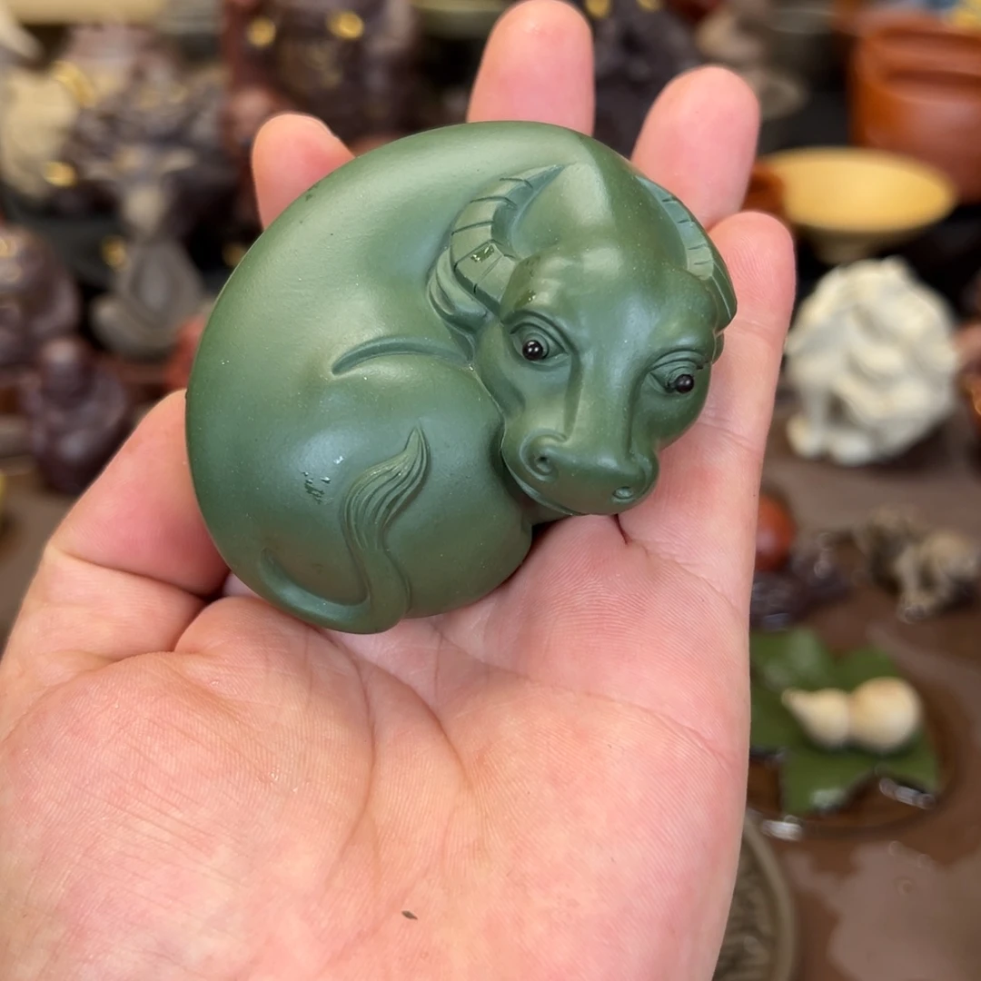 紫砂茶宠紫砂小牛 微瑕