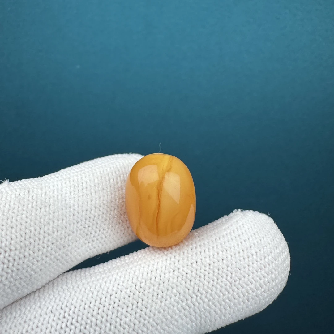 K5252天然蜜蜡 鸡油红枣珠 13.4*17.5mm支持复检 假一罚四