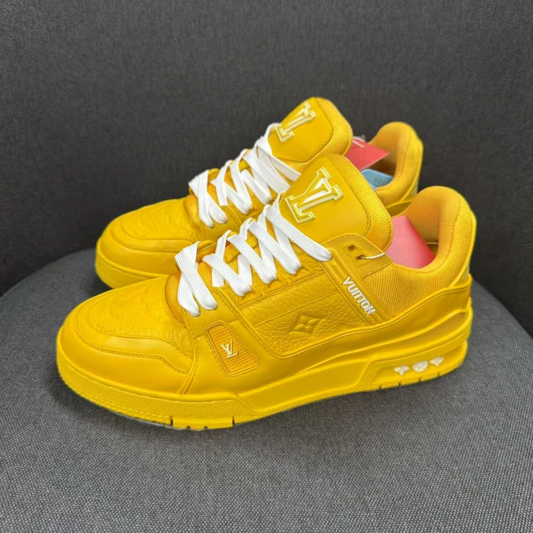 99新 LouisVuitton/路易威登 经典黄武士trainer奢鞋