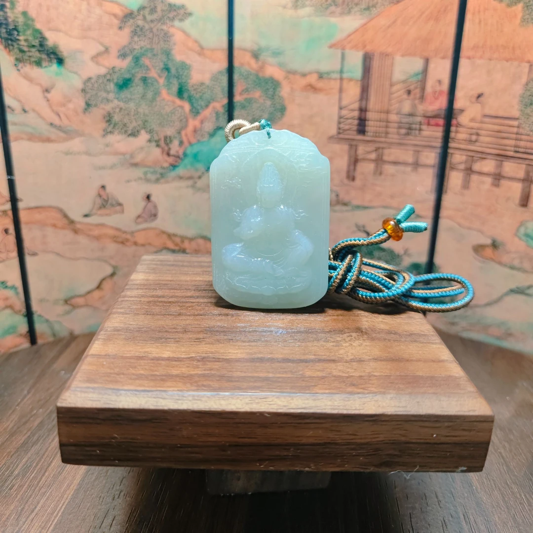 J和田玉观音吊坠0447