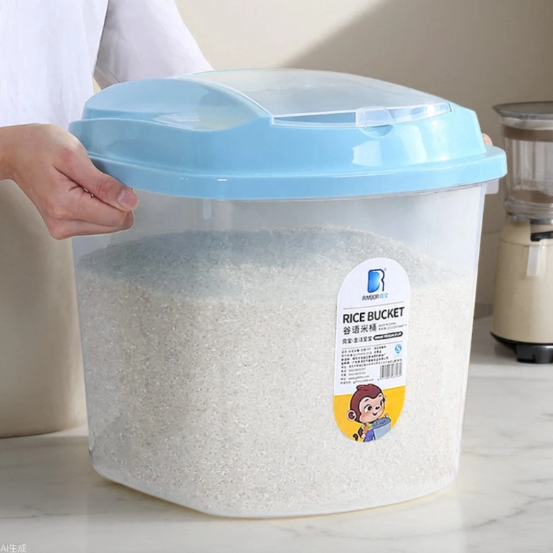 家用米桶50斤防虫防潮米缸储米箱厨房大号装收纳盒面粉密封储存罐