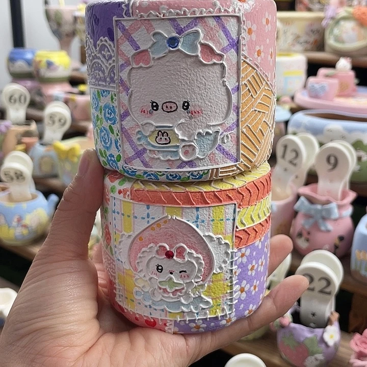 68…..手工手绘花盆