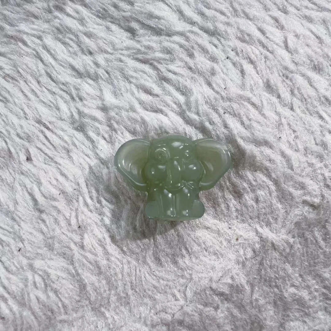 【小飞象】和田玉且末蓝大耳朵飞象吊坠WX0008-微瑕介意慎拍