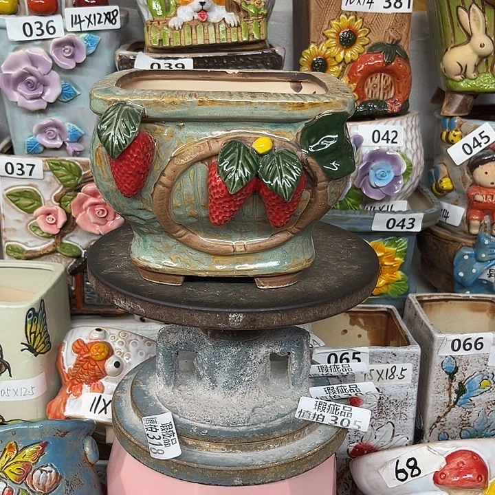 粗陶材质多肉花盆福利