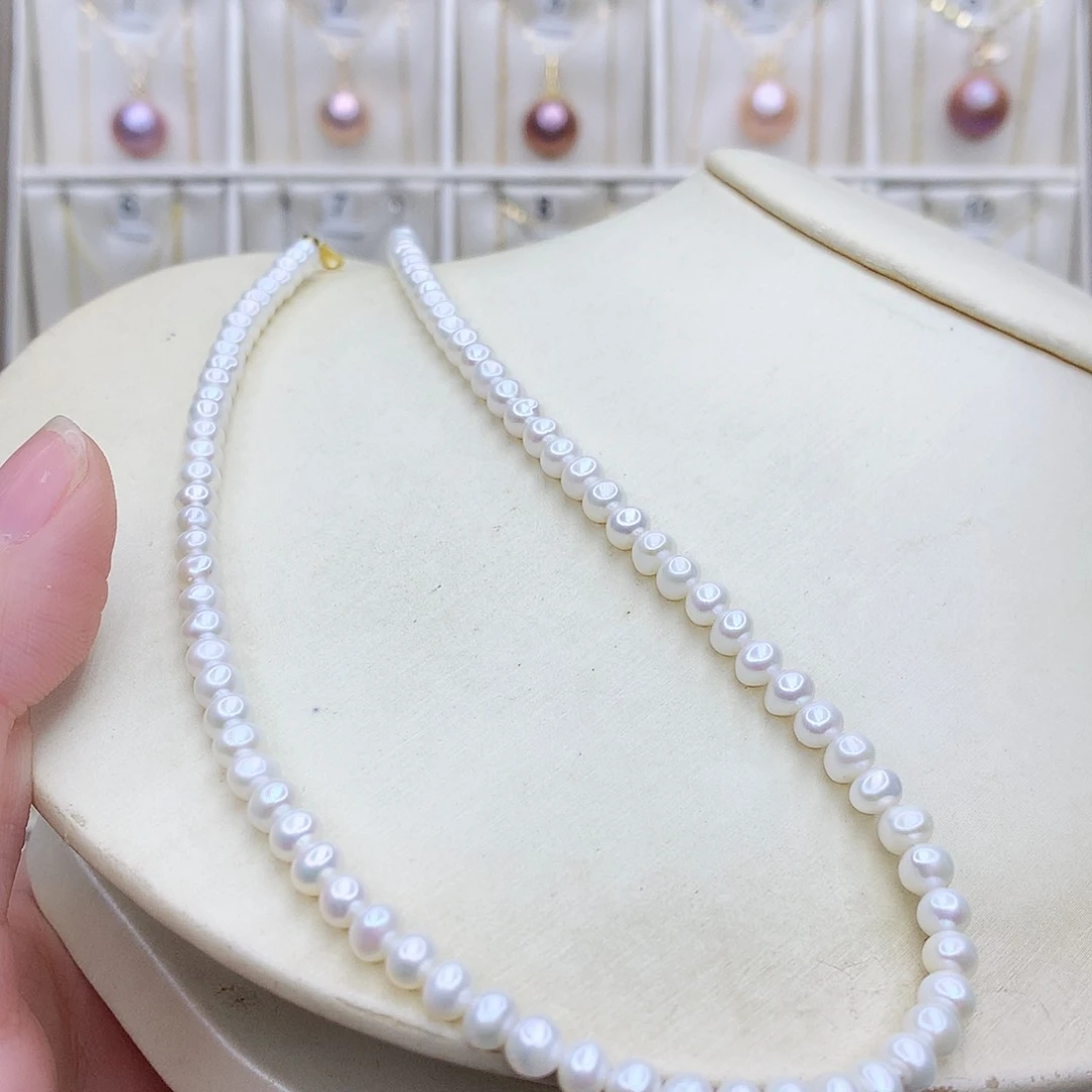 淡水珍珠颈饰银S925镶嵌