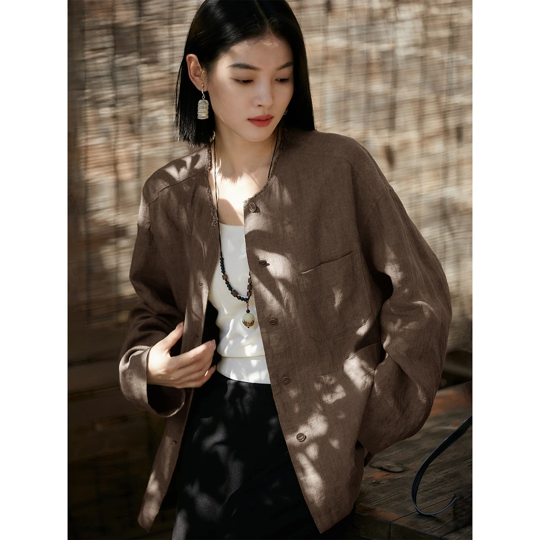 【门店同款】笑涵阁 春季新品松弛感老钱风外套WTG763176MG