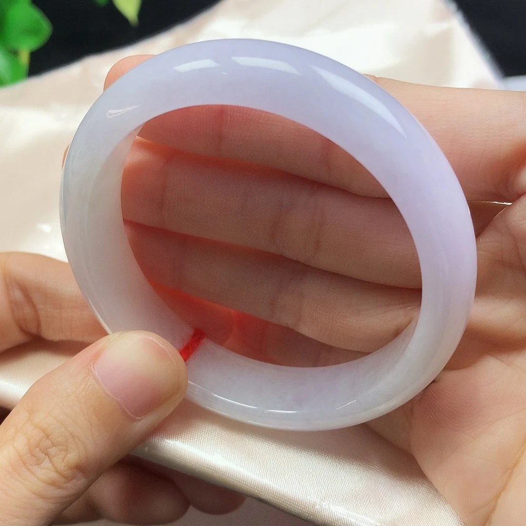 未镶嵌手镯翡翠50.8圈口紫罗兰正圈