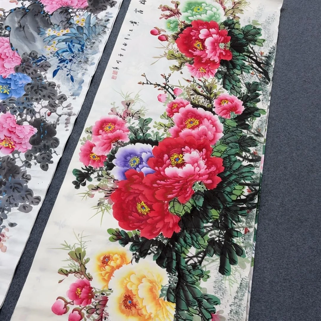 国画尺寸70X180纯手绘作品