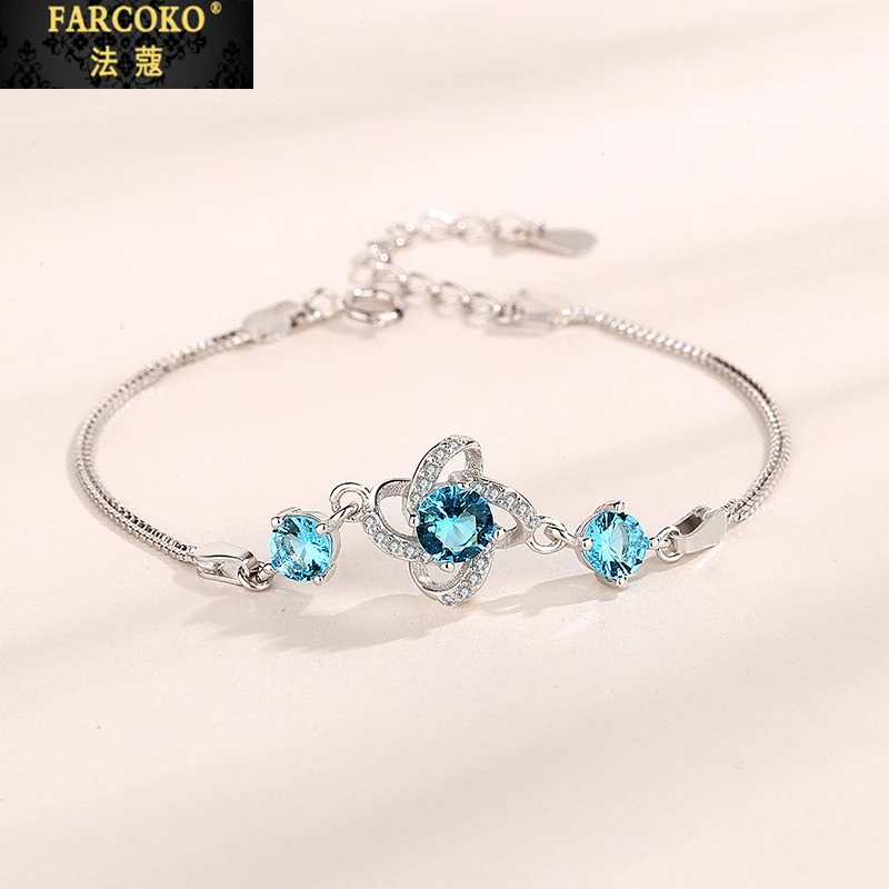 法蔻旋转幸运四叶草手链轻奢时尚气质手链送闺蜜女友老婆生日礼物