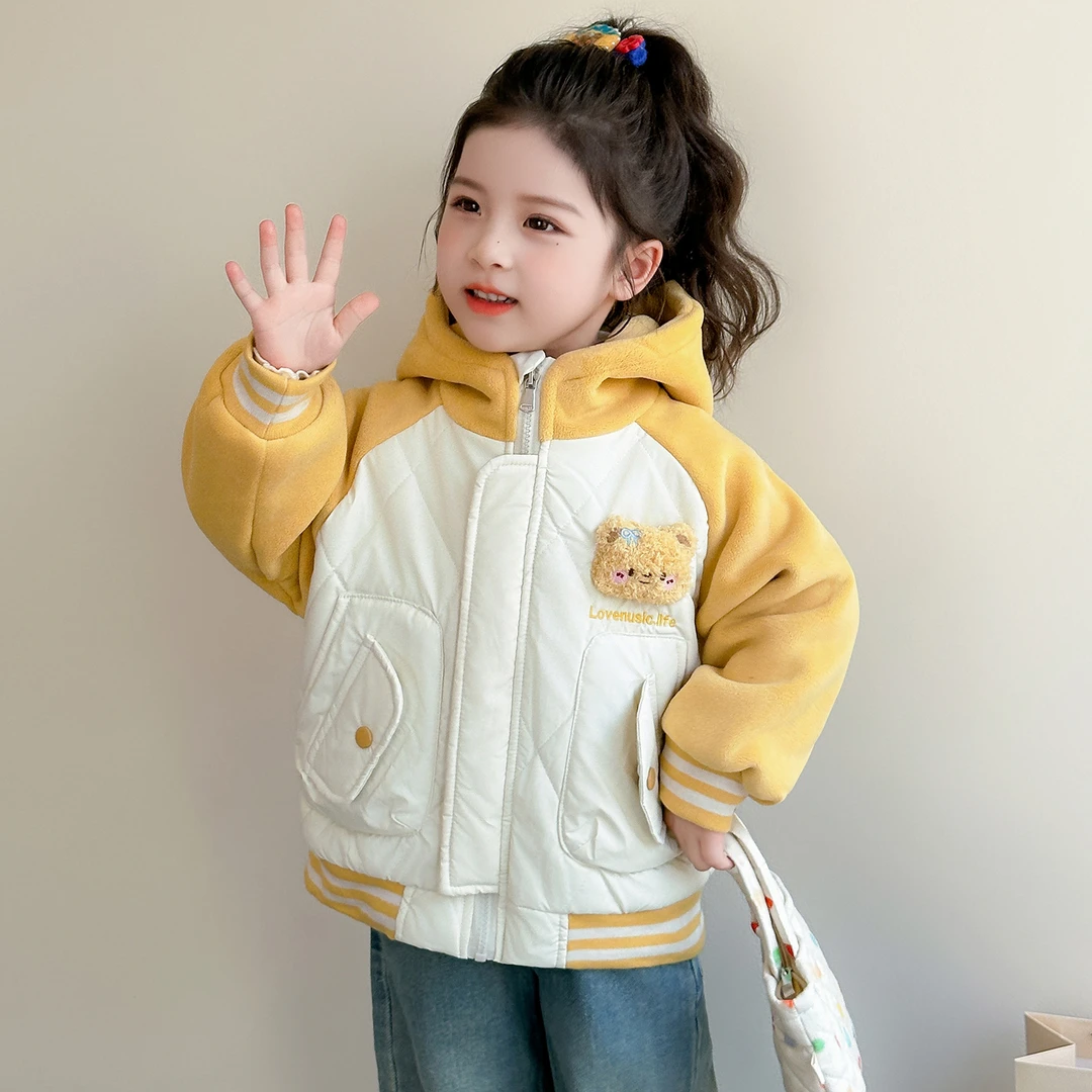 宝宝棉袄外套冬季2025新款儿童加绒冬装保暖棉服加厚洋气绗棉衣