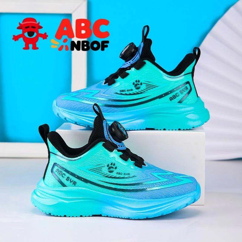 ABC NBOF儿童运动鞋男童网面透气跑步鞋春秋款男孩鞋旋转扣休闲鞋