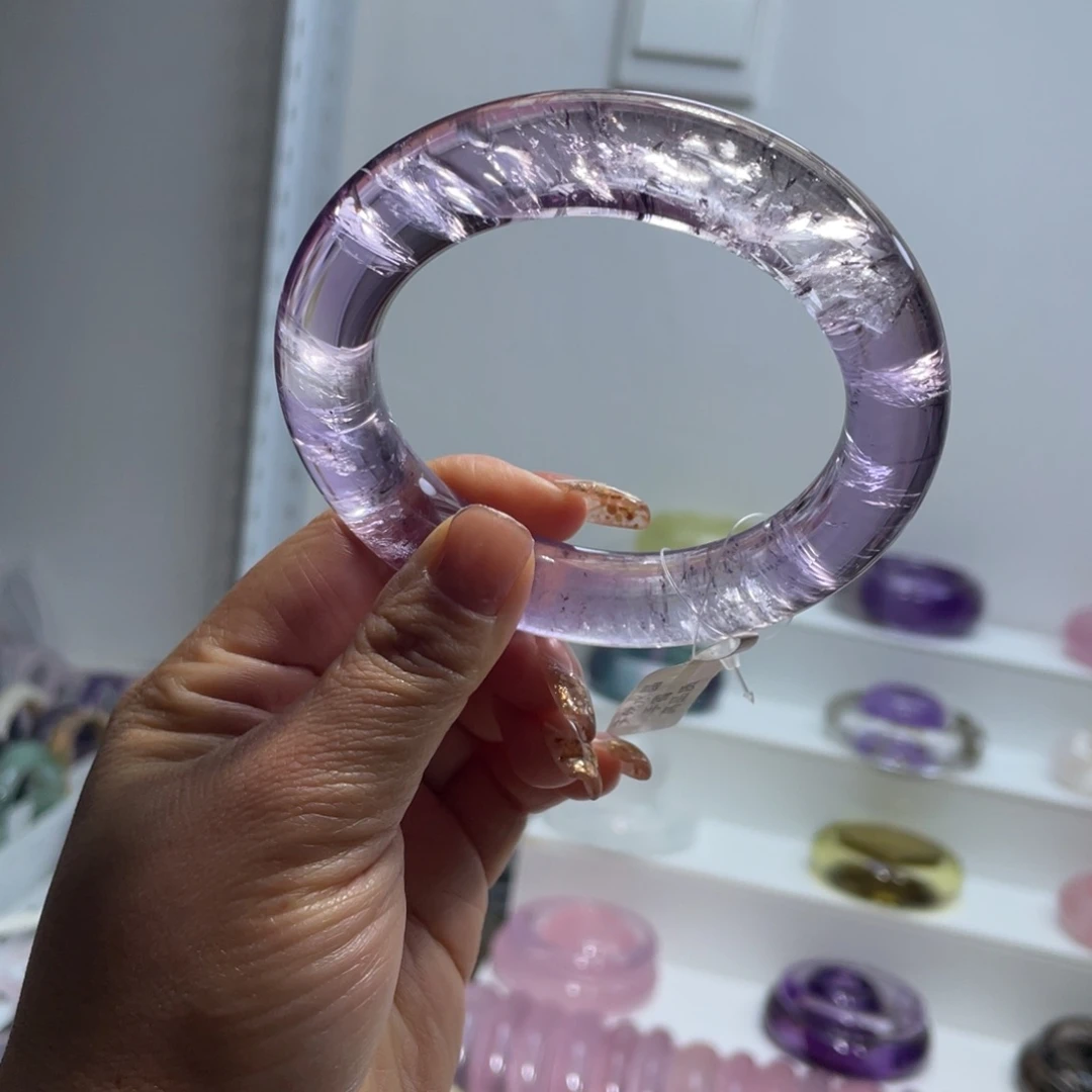 水晶手镯61圈口15号未镶嵌