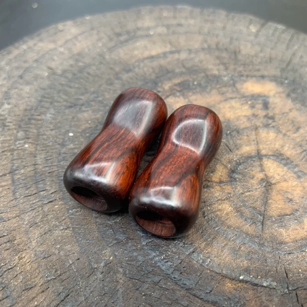 网秋粒手搓 水滴轮红木握丸S/D牌通用常规款 一对 网秋粒diy