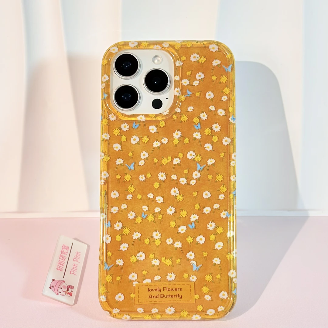 粉粉/治愈小雏菊/洋甘菊 适用iphone16promax/15/14/13苹果手机壳