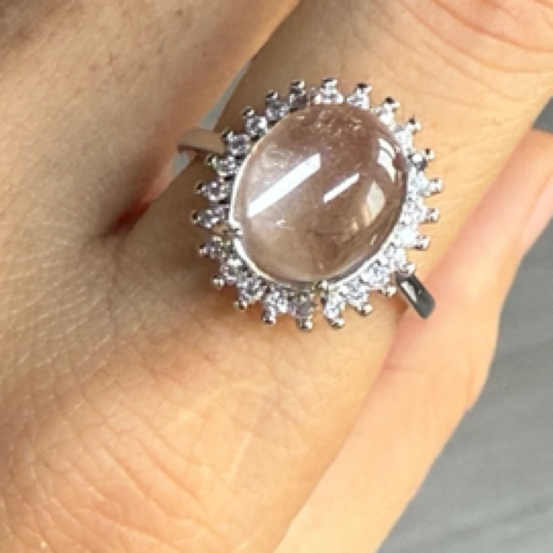 白水晶戒指10*12