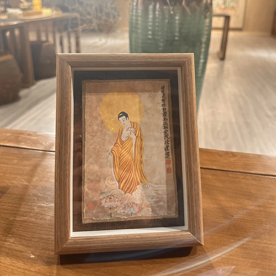 敦煌画派-版画-文创泥版画-阿弥陀佛（李建英老师题字落款）原价198