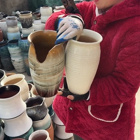 口14高25瑕疵盆子。