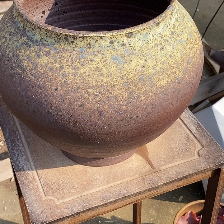 紫砂花盆口20高度25无孔