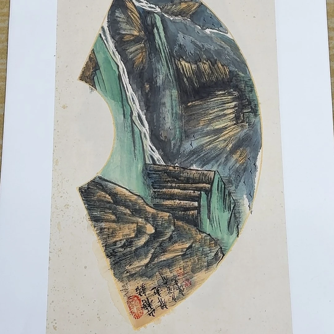 国画70*33尺寸山水一张