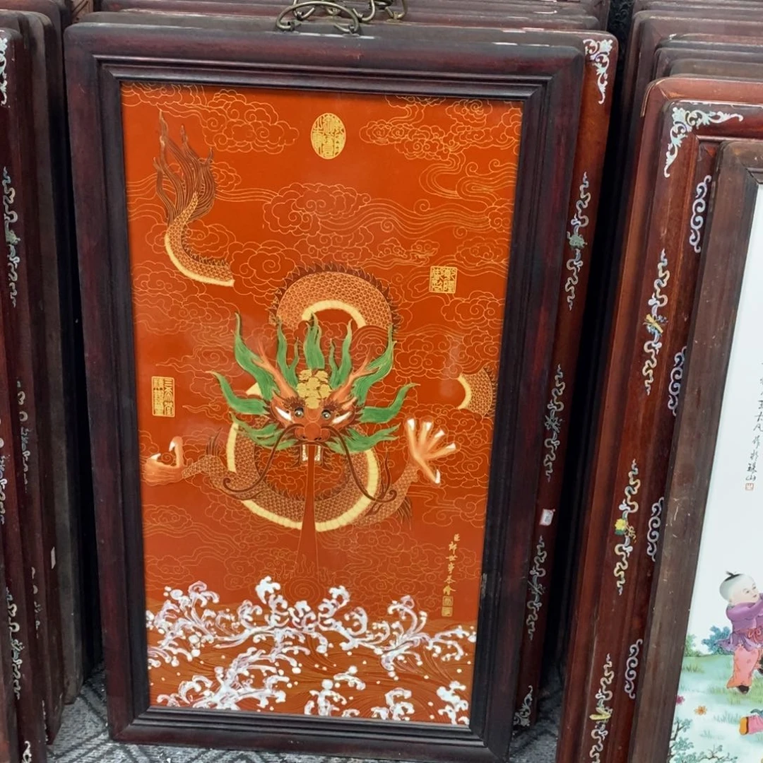 瓷片90*52 景德镇瓷板画柴窑烧制