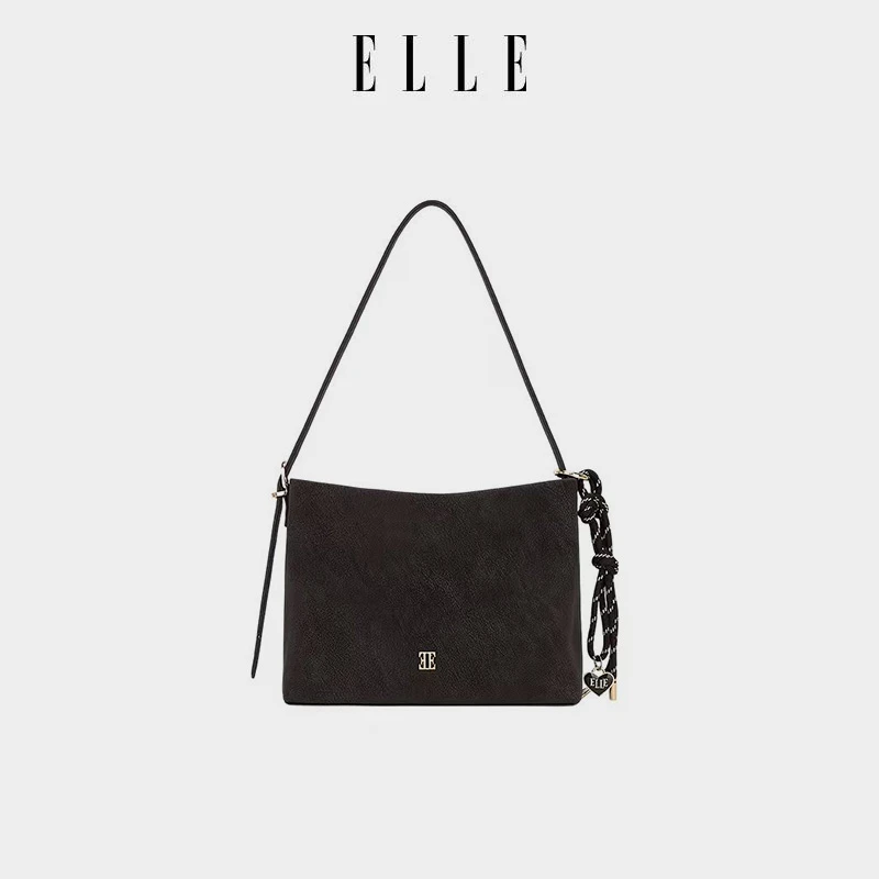ELLE25新款【视频同款】秋冬斜跨包轻奢时尚单肩托特包女包25050