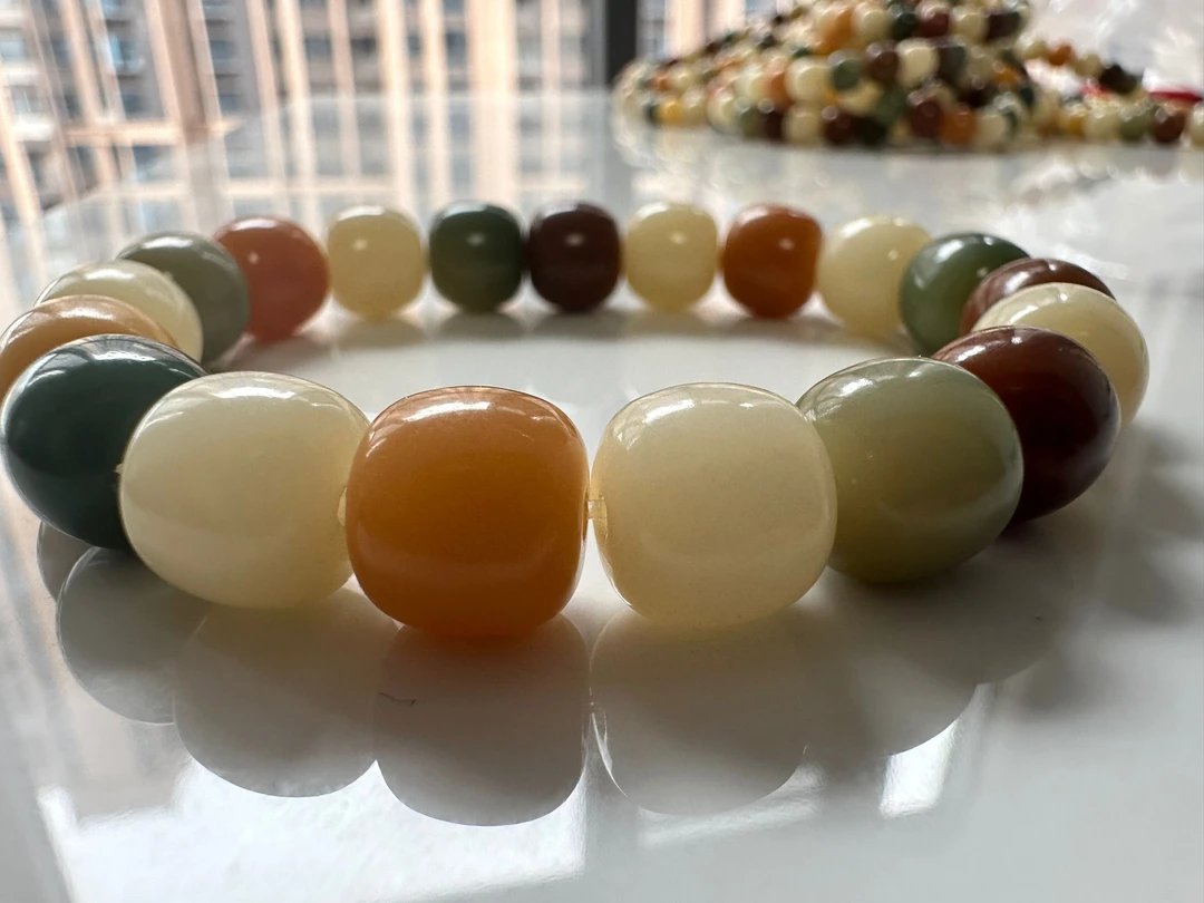 正宗天然多宝菩提桶珠情侣单圈文玩手串