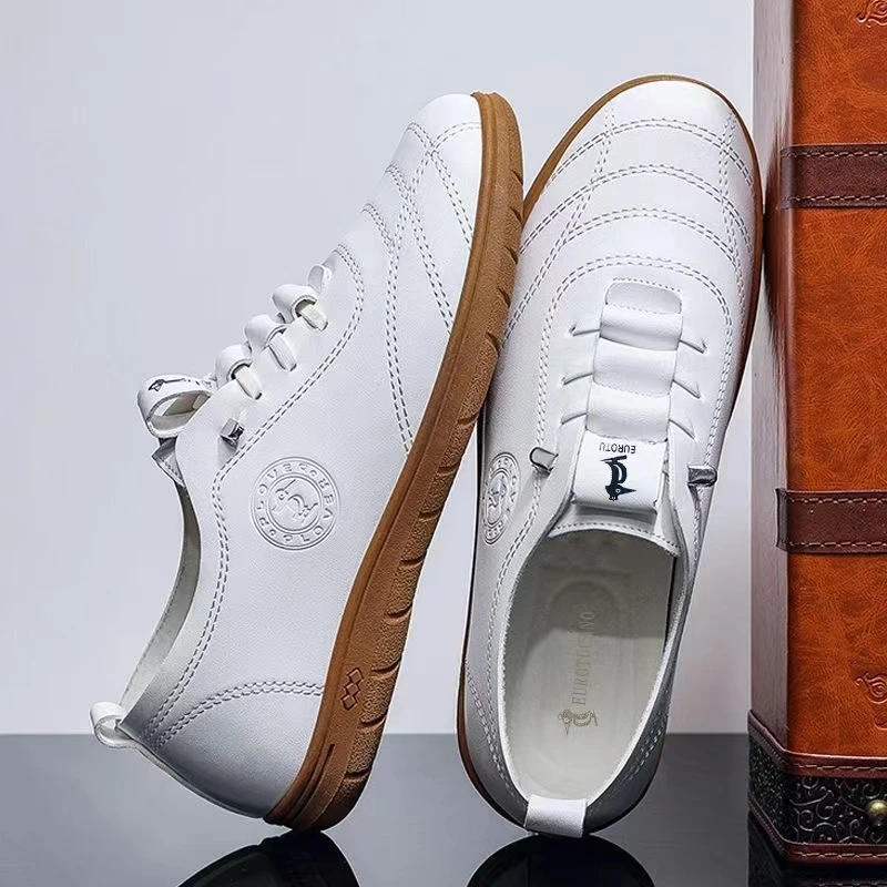 皮鞋男款2025秋季新款休闲商务正装皮鞋软底软面一脚蹬爸爸鞋潮流