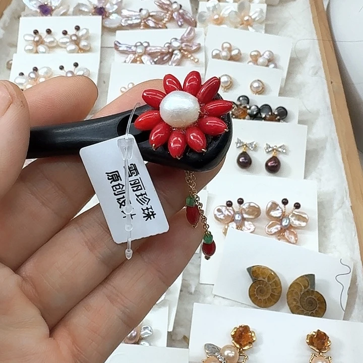 ぃ****未镶嵌发饰淡水珍珠