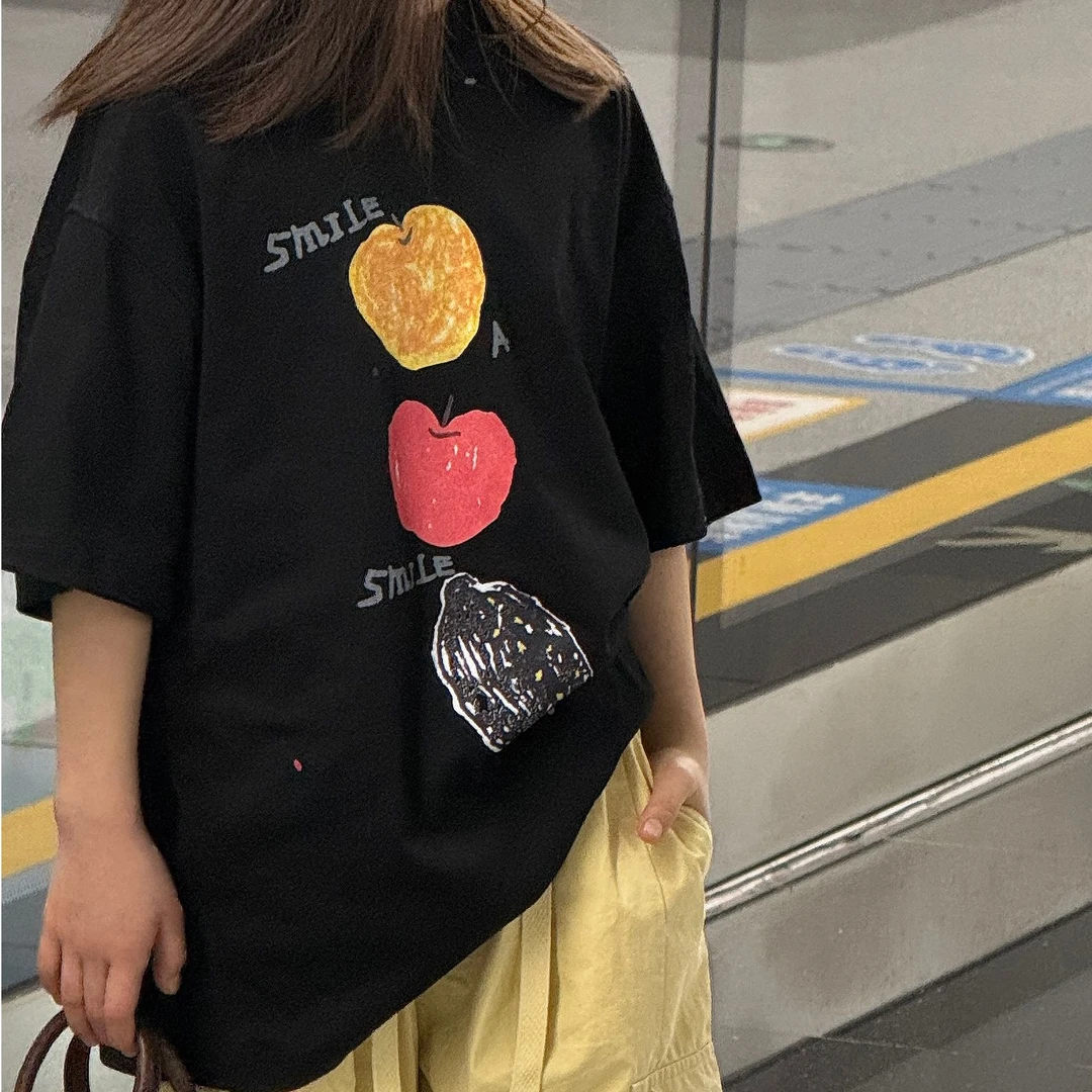 KIKIAND品质儿童T恤2025春季新款男女童半袖上衣大童短袖-2025001