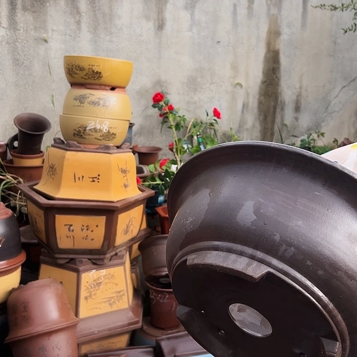33紫泥碗盆花盆×3