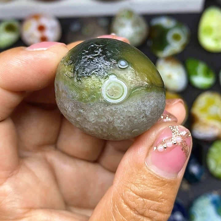 手把件奇石饰品无孔水晶