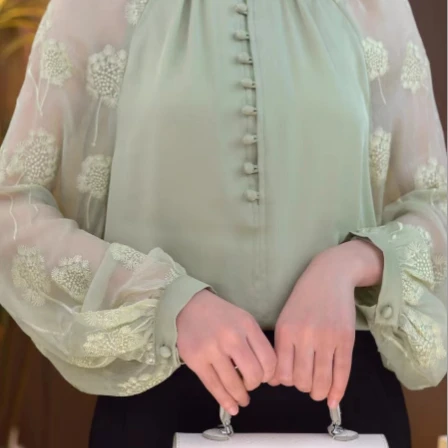 春秋新款重磅洋气复古印花打底衬衫20240405-姗姗