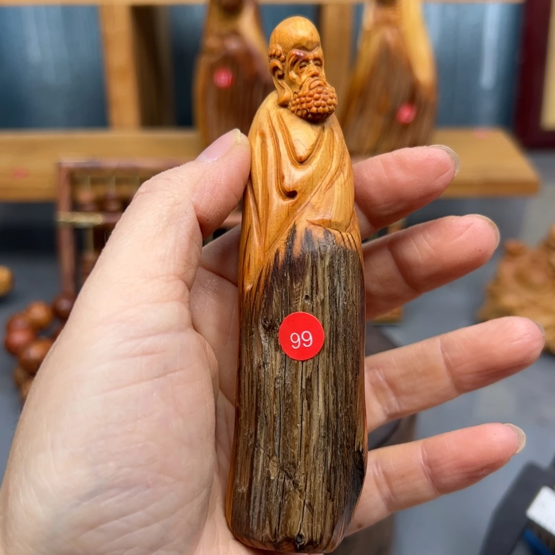 小***琴木崖柏木摆件手把件，