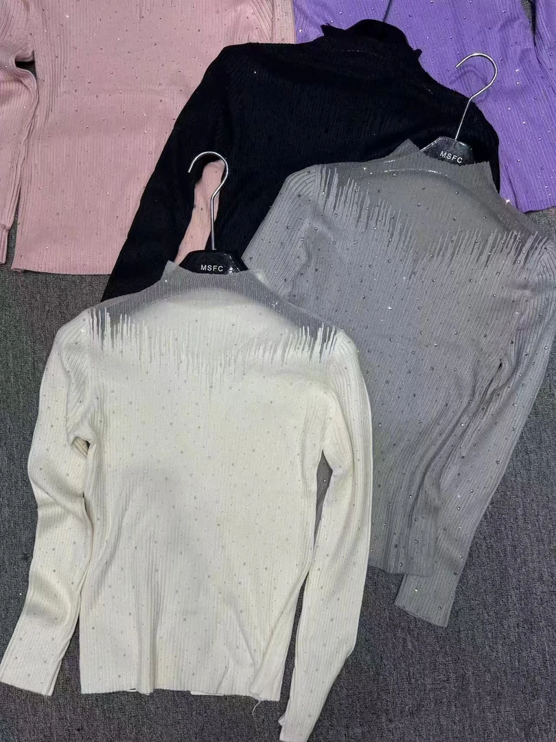 淑雅阁服饰 8632 秋季薄款时尚毛衣针织常规款衬衫长袖