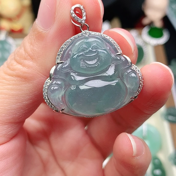 颈饰银S925镶嵌翡翠吊坠