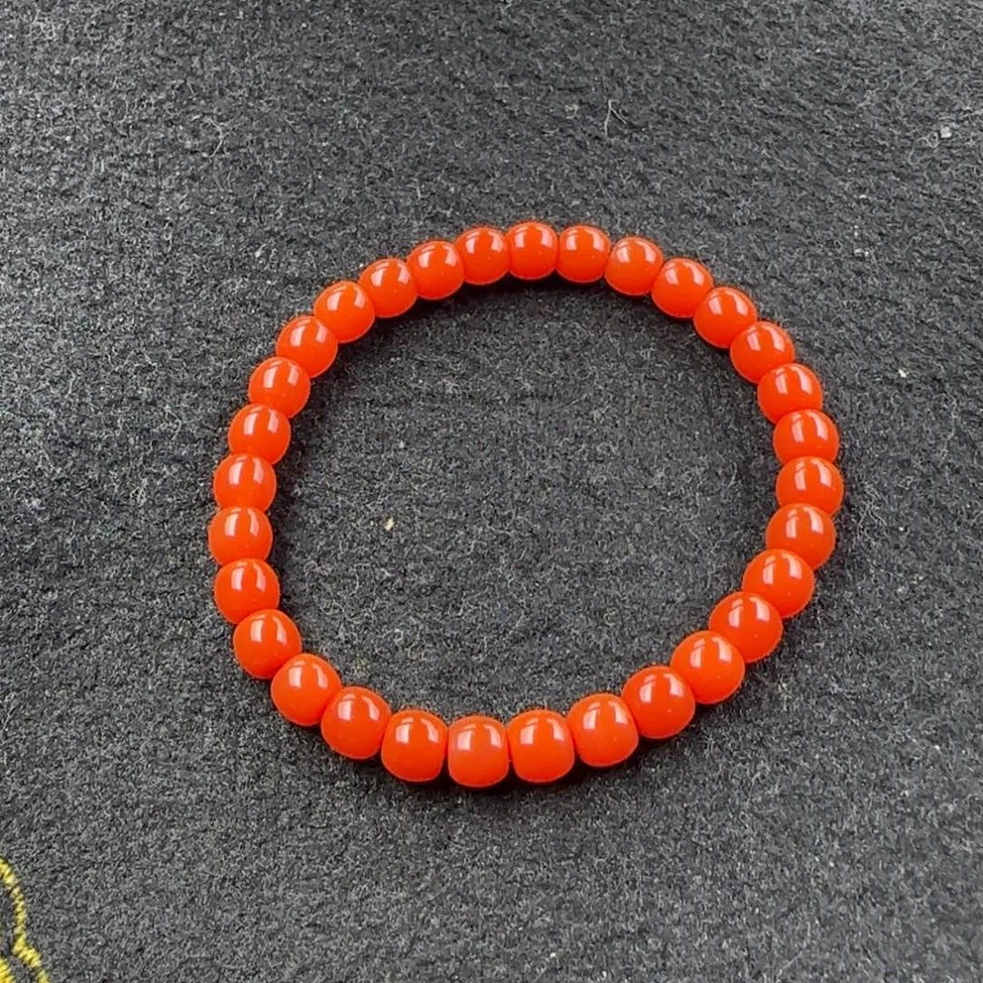 手链未镶嵌南红玛瑙6.5mm老型单圈