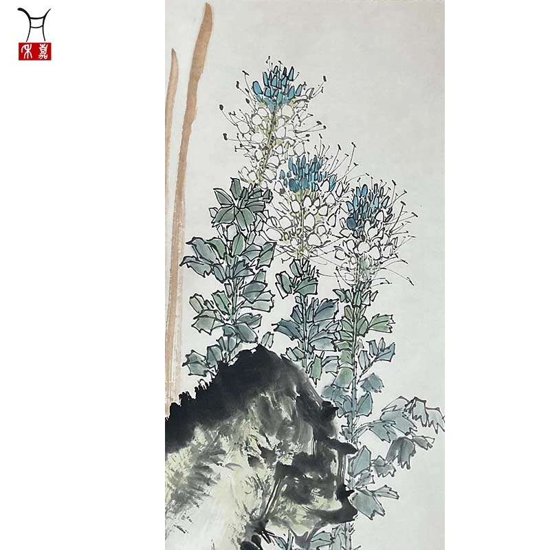 W1022花卉立轴46x87/3.6平尺