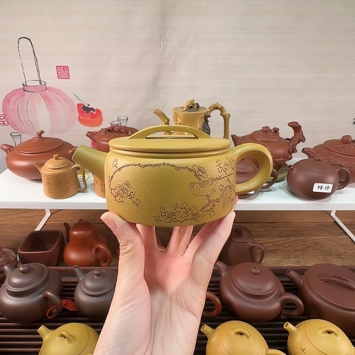 紫砂茶壶国工蒋洁全手工黄金段汉瓦200