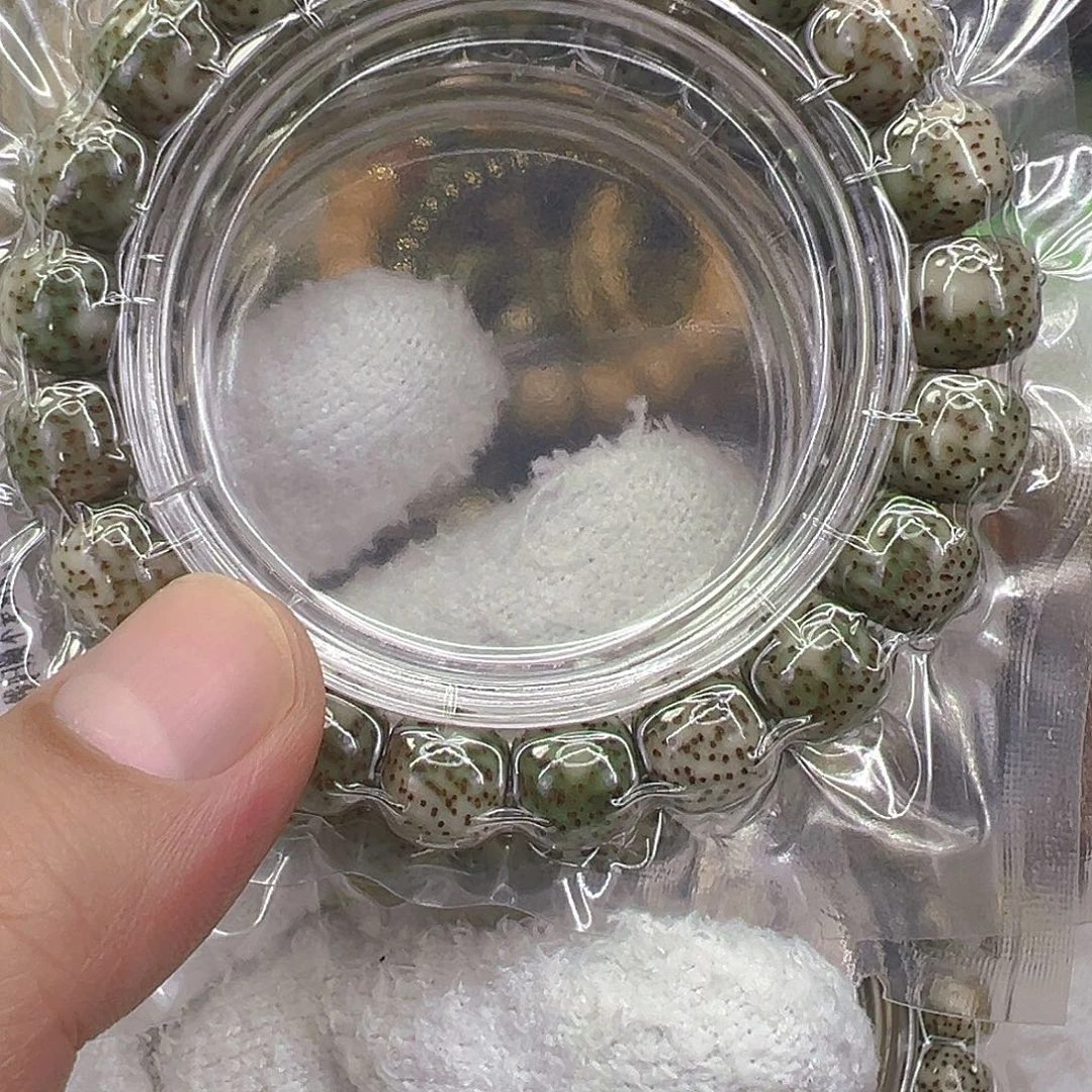 手串星月菩提52练手糯冰石玉星月菩提单圈1.1