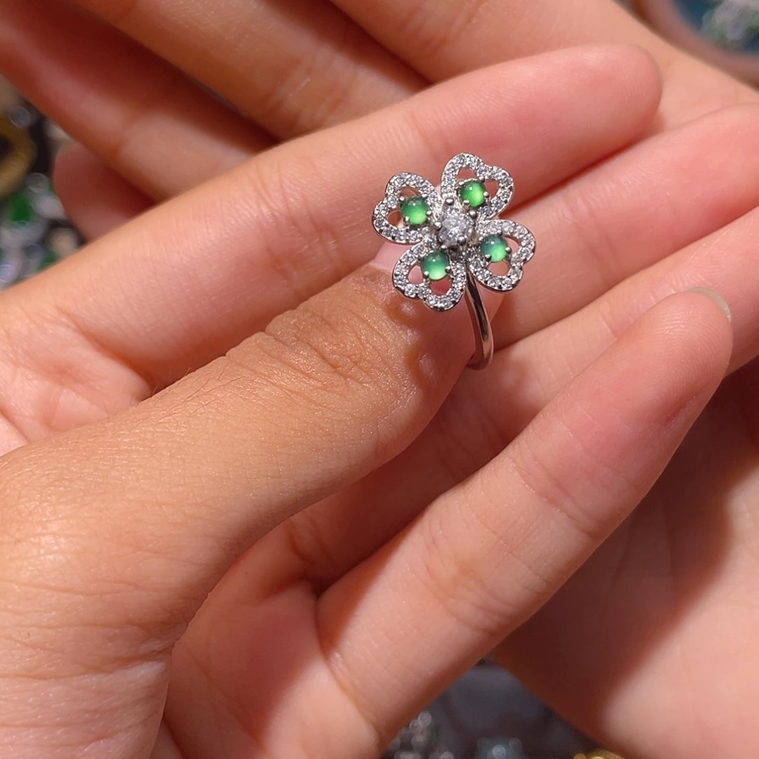 翡翠银S925镶嵌颈饰