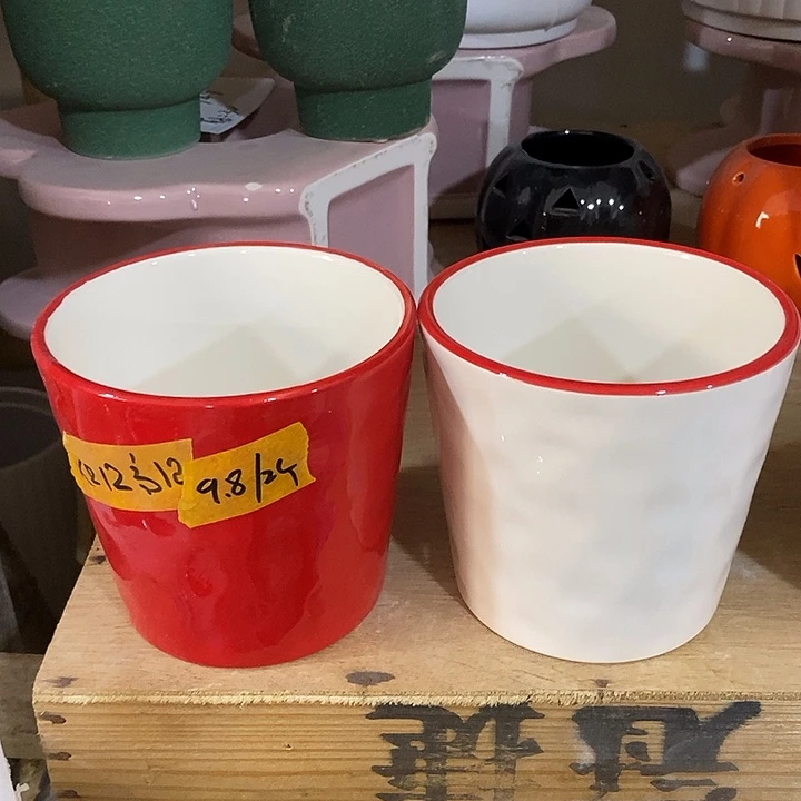 摆件陶盆有孔 瑕疵介意勿拍