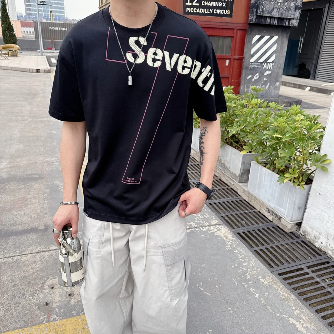 【代莹优选】5131夏季新款男潮牌宽松短袖T恤
