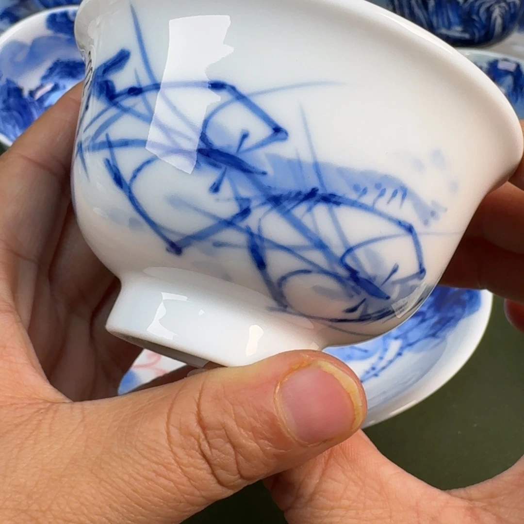 陶瓷景德镇纯手绘茶具圆圆222