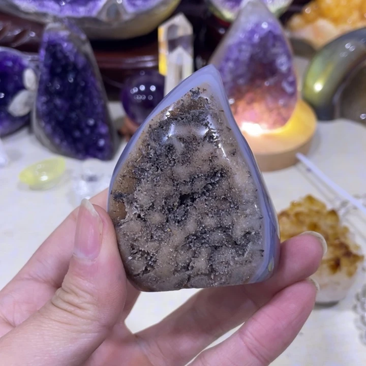 紫晶水晶摆件未镶嵌