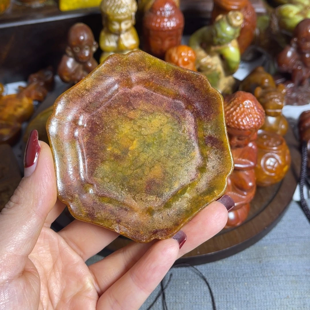 蛇纹石玉合金颈饰