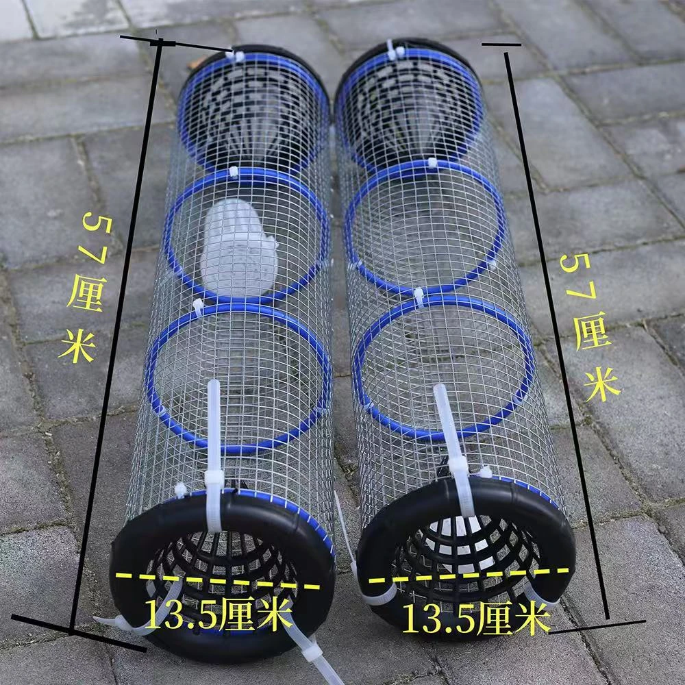 笼虾笼鱼神器笼子防锈长铁丝多功能手工笼子通用筒折叠黄鳝