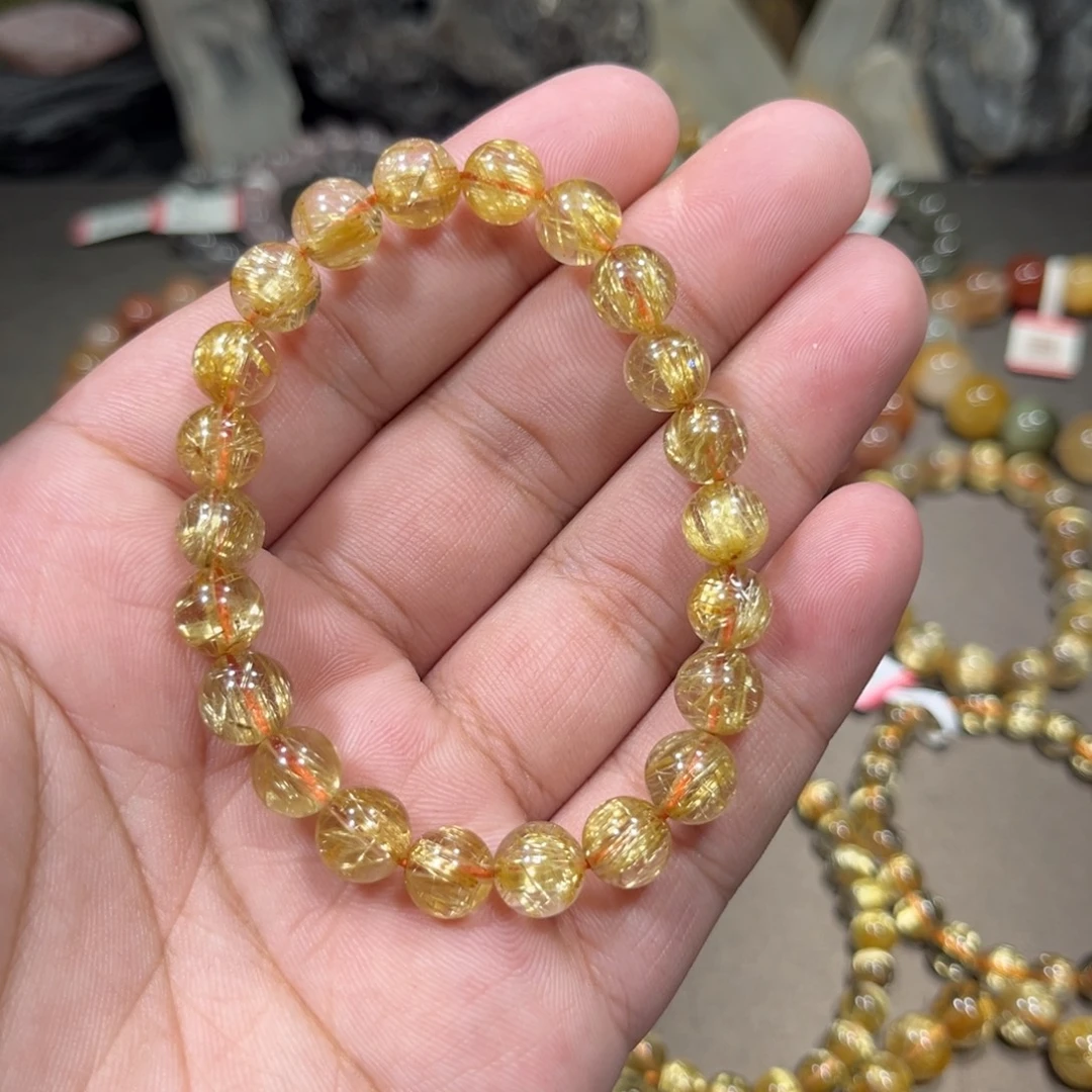 未镶嵌水晶手链钛晶金发晶