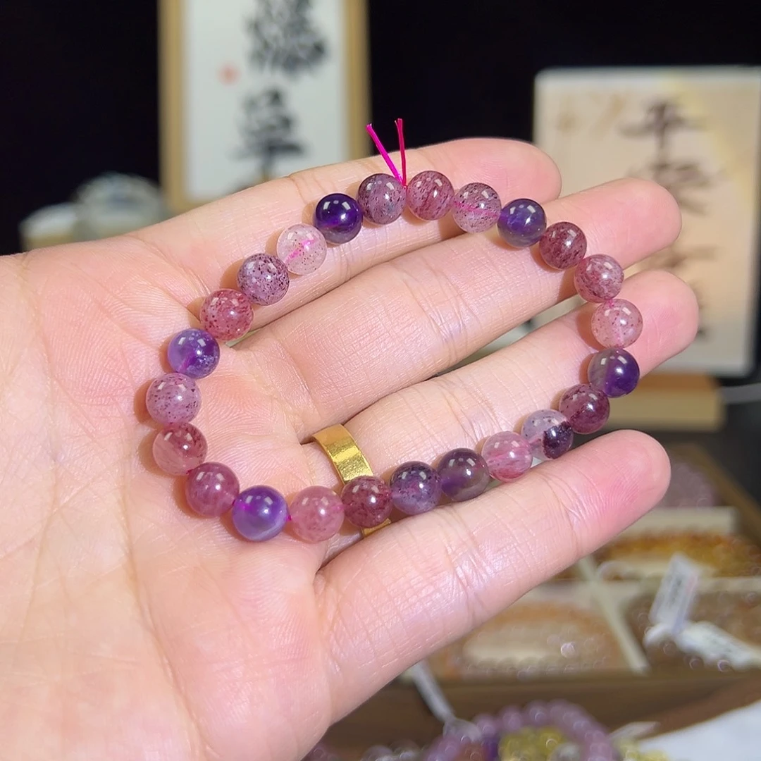 未镶嵌手链水晶草莓超七