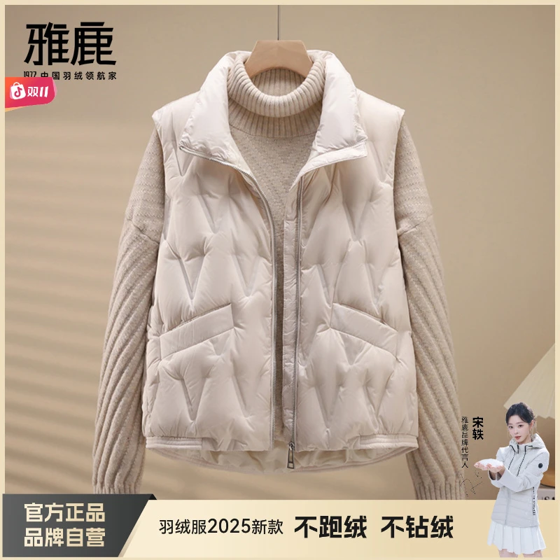 2024年新款轻薄羽绒短款时尚百搭休闲内胆马甲羽绒服YMY01Z02910