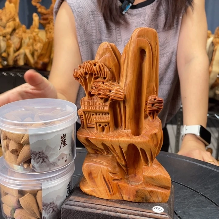 柏木（崖柏）山水倒流香送两盒香